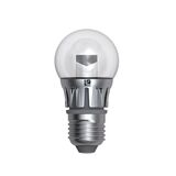 Led lamp G45 E27 230V 5W clear aluminum silver base warm white
