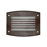 Alluminum Frame with shades grained rust for big Rectangular recessed lighting fitting 9675 frosted glass