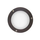 Wall/ceiling Aluminum Round light 9091 IP54 230V 36Led grained rust body frosted glass warm white