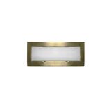 Wall mounted Lighting Fitting Rectangular mini 9736 IP54 10Led 230V antique brass frame Cool White
