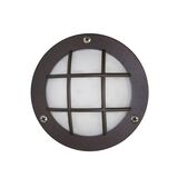 Wall/ceiling Aluminum Round net light 9094 IP54 230V 36Led grained rust body frosted glass cool white