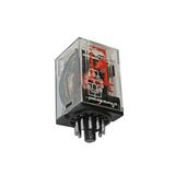 Relay 11pin 2contacts with Led & Button 6V AC