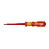 Screwdriver 1000V flathead for slotted screws 0.8X4X100 yellow