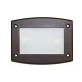 Alluminum Frame grained rust for big Rectangular recessed lighting fitting 9674 frosted glass