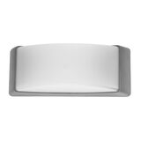 WALL MOUNT FIXTURE PC OVAL E27 MAX.40W-IP65 GREY