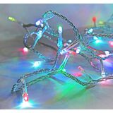 100 LED connectable string light-with program&static w/out power supply transparent cable 5m RGB IP44