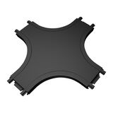 X-JOINTED SURFACE MOUNTED FOR RAIL MINI BLACK