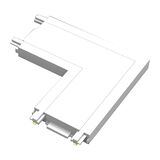 L- JOINTED SURFACE MOUNTED FOR RAIL MINI WHITE