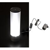 Fiber glass frosted table Cylinder light with 8Led cool white 6V with transformer 230V
