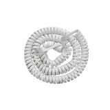 Telephone cable spiral 4P4C 4m white