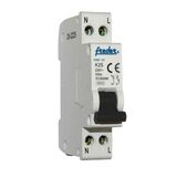 Rail Circuit Breaker 1module with N 1P 25A type K