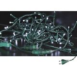 Extendable chain 100Led cool white with dark green PVC wire L:11,5mm with end plug 230V