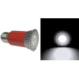 LED ΛΑΜΠΑ ΙΣΧΥΟΣ Ε27 3W 230V 1 Led 30° ΨΥΧΡΟ 6200Κ