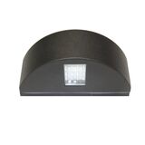 Wall mounted Aluminum 1side semicircle lighting fitting 7015 20led IP54 black body warm white