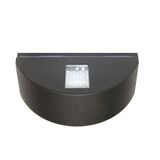 Wall mounted Aluminum 1side semicircle lighting fitting 7015 20led IP54 black body cool white