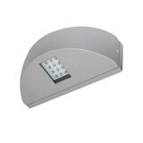 Wall mounted Aluminum 1side semicircle lighting fitting 7015 20led IP54 silver body warm white