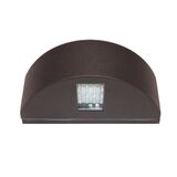 Wall mounted Aluminum 1side semicircle lighting fitting 7015 20led IP54 grained rust body cool white