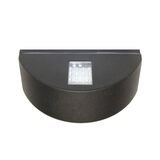 Wall mounted Aluminum 2side semicircle lighting fitting 7005 40led IP54 black body cool white