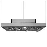 Hanging fixture XF004GR AR111 with lamp 4x50W 12V & ballast grey
