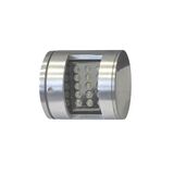Wall mounted Aluminum Cilindrical 1side lighting fitting 9743 15led IP44 satin cool white