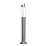 Ground Pillar Inox Lighting Fitting with sideways tip h142cm E27 IP44 satin