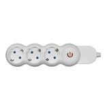 Bubble Multisocket with 3schuko sockets with switch, without cable, white