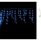 Extendable Icicle Chain 180 blue rice light with clear PVC wire L:5m hmax:70cm with end plug 230V