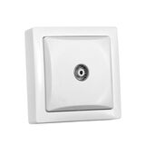 Wallmounted Single TV Socket IP20 White