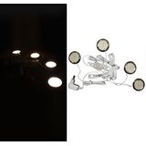 Led smd aluminum spot 4pcs/set IP65 DC12V 9led warm white