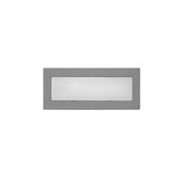 Wall mounted Lighting Fitting Rectangular mini 9736 IP54 10Led 230V grey frame Cool White