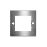 Frame Inox for Square recessed lighting fitting 9632 milky plastic