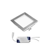 Led Down Light 12W Square Slim Type 4000K 120° Silver D170