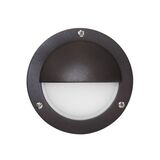 Wall/ceiling Aluminum Round light with shade 9092 IP54 230V 15Led grained rust body frosted glass cool white
