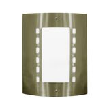 Wall mounted Inox Lighting Fitting rectangular D300x225x90 E27 IP44 antique brass