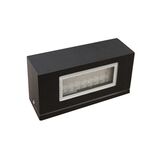 Wall mounted Aluminum 1side Rectangular lighting fitting 7059 24Led IP54 grained rust body cool white