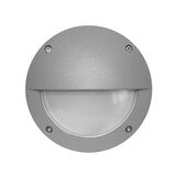 Wall/ceiling Aluminum Round light with shade 9722 IP54 G9 230V grey body frosted glass