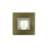 Mini Recessed Spot light Square WL-276 JC frosted square glass antique brass