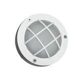 Wall/ceiling Aluminum Round light with net 9094 IP54 G9 230V white body frosted glass