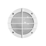 Wall/ceiling Aluminum Round light with net 9726 IP54 Gx53 230V white body frosted glass