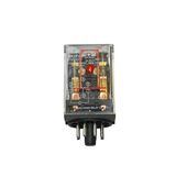 Relay 8pin 2contacts with Led & Button 24V DC