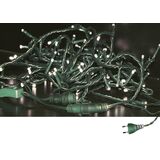 Extendable chain 100Led warm white with dark green PVC wire L:11,5mm with end plug 230V