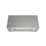 Wall mounted Aluminum 1side Rectangular lighting fitting 7059 24Led IP54 grey body warm white