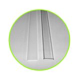 Cover diffusor 1m for oval walll mounted aluminium led profile wide 30-0530