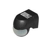 Wallmounted Infrared motion sensor Round shaped 180° 10A 230V black