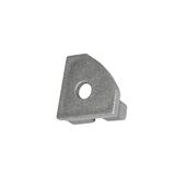 End caps silver with hole for aluminum led profile L type 30-0570/5702