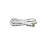 Telephone cord with male 6P4C on both ends 1.5m white