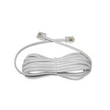 Telephone cord with male 6P4C on both ends 3m white