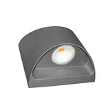 Wall mounted Oval Power led Aluminum lighting fitting 911 IP54 2cobx3W grey warm white