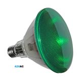 LED ΛΑΜΠΑ PAR38 E27 10W 42VAC 75° ΠΡΑΣΙΝΗ IP65