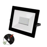 Projector led SMD 2835 slim 70W 230V 120'' with light sensor 4000K IP65 Black